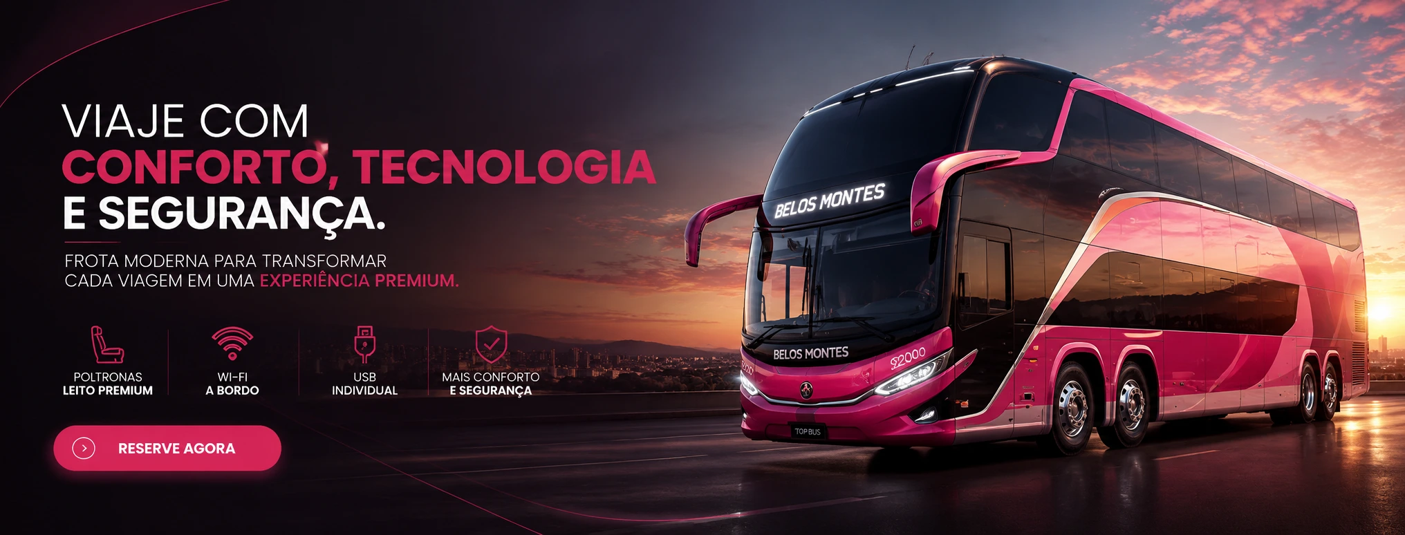banner onibus rosa